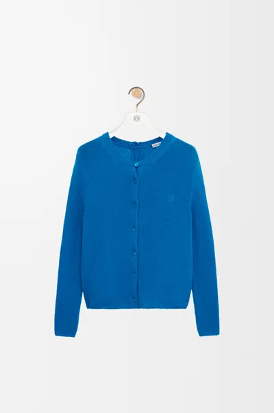 Loewe Cardigan In Cashmere Size:l For Woman In Blue