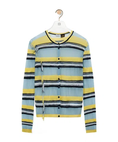Loewe Cardigan In Viscose And Cotton Blend In Multi