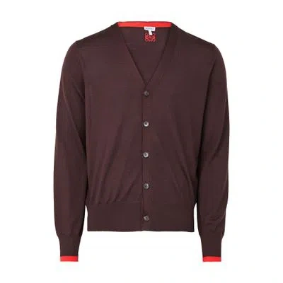 Loewe Cardigan In Wool In Brown