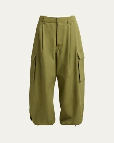 Loewe Cargo Baggy Trousers In Green