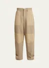 Loewe Cargo Belted Cuff Trousers In Brown