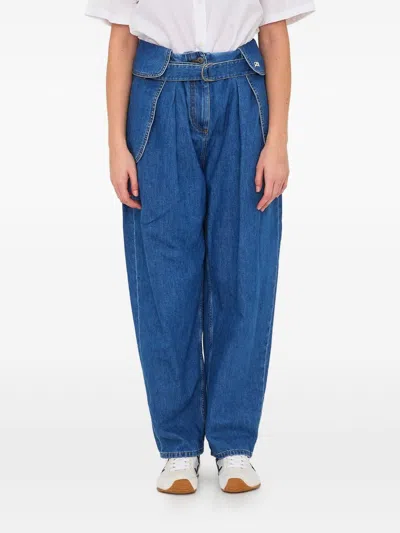 Loewe Cargo Denim Jeans In Blue