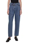 Loewe Womens Light Blue Side-flap Balloon-leg High-rise Jeans In Blue