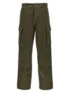 Loewe Man Pants Military Green Size 30 Cotton In Green