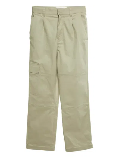Pre-owned Loewe Cargo-pocket Straight Trousers In Neutral