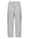 Loewe Cargo-pockets Straight-leg Trousers In Gray