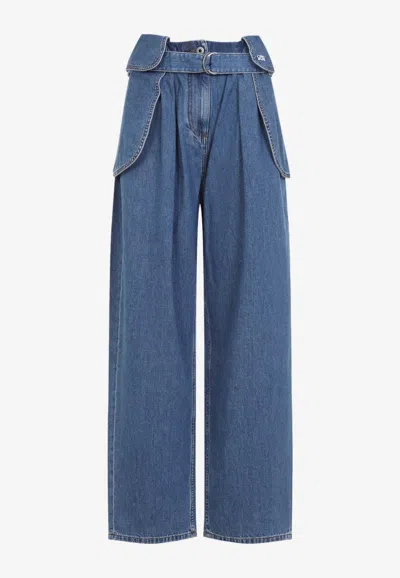 Loewe Cargo Relaxed Jeans In Blue
