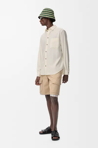 Loewe Cargo Shorts In Cotton Size: 56 For Man In Neutral