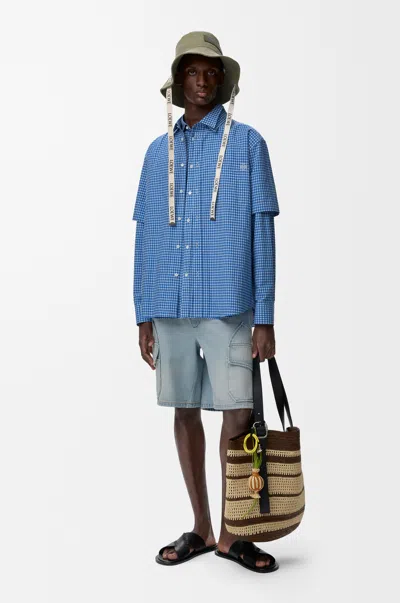 Loewe Cargo Shorts In Denim Size: 56 For Man In Blue