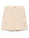 Loewe Logo-patch Cargo Shorts In Neutral