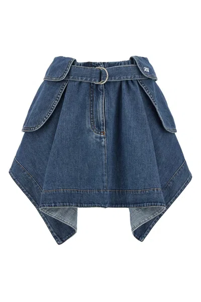 Loewe Cargo Skirt In Blue