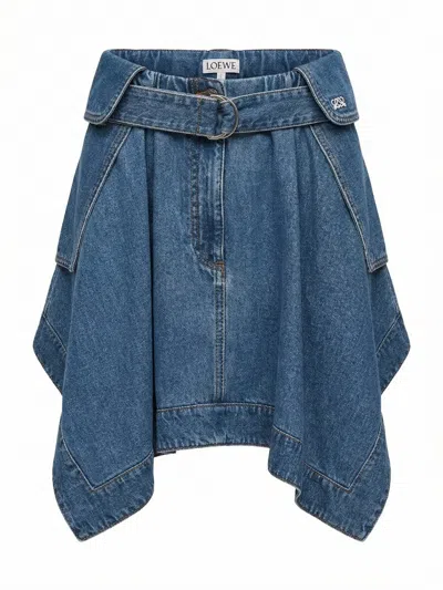 Loewe Cargo Skirt In Blue