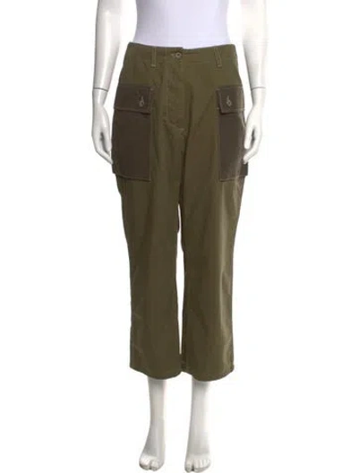 Pre-owned Loewe Cargo Straight Leg Pants In Green