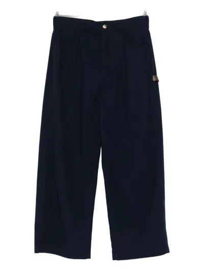 Loewe Men Carpenter Cotton Trousers In Blue