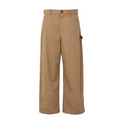 Loewe Carpenter Trousers In Cotton In Brown