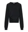 Loewe Cashmere-blend Draped Sweater In Black