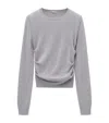 Loewe Cashmere-blend Draped Sweater In Grey