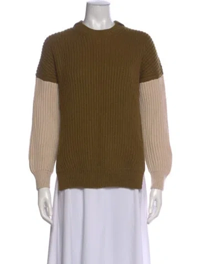 Pre-owned Loewe Cashmere Colorblock Pattern Sweater In Neutral