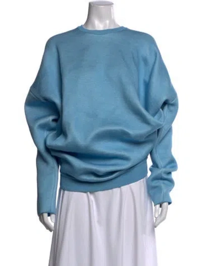 Pre-owned Loewe Cashmere Crew Neck Sweater In Blue