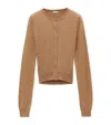 Loewe Cashmere Draped Cardigan In Brown