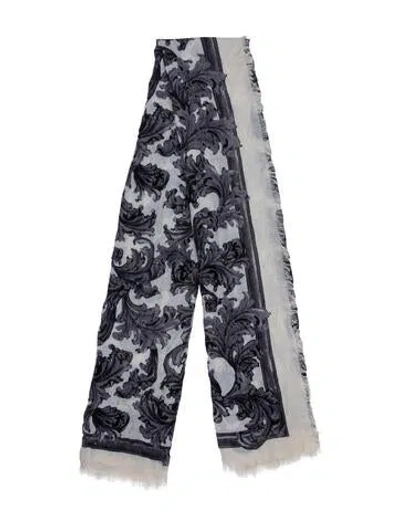 Pre-owned Loewe Cashmere Floral Print Scarf In Neutral