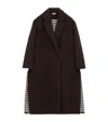 Loewe Cashmere Gingham-lined Coat In Brown