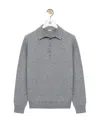 Loewe Cashmere Lapel Sweater In Gray
