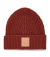Loewe Cashmere Logo Beanie In Brown