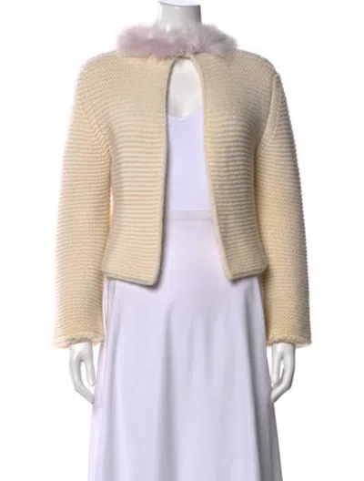 Pre-owned Loewe Cashmere Open Front Sweater In Neutrals