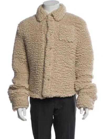 Pre-owned Loewe Cashmere Puffer Coat In Neutral