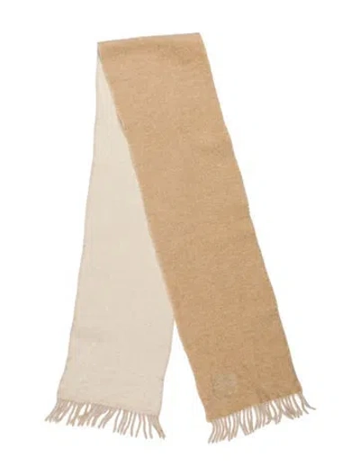 Pre-owned Loewe Cashmere Scarf In Neutral