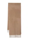 Loewe Men Cashmere Scarf In Sand