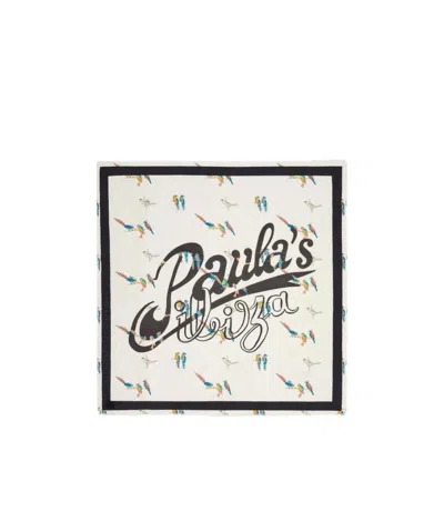 Loewe Cashmere Square Scarf In White