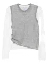 Loewe Cashmere-blend Draped Sweater In Gray