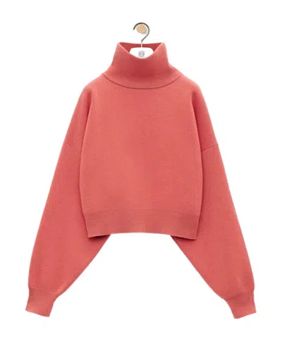 Loewe Cashmere Turtleneck Sweater In Red