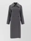Loewe Cashmere Wool Double-breasted Outerwear In Gray