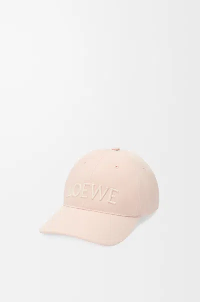 Loewe Embroidered Canvas Cap In Neutral