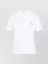 Loewe Floral-embroidered Short-sleeved T-shirt In White