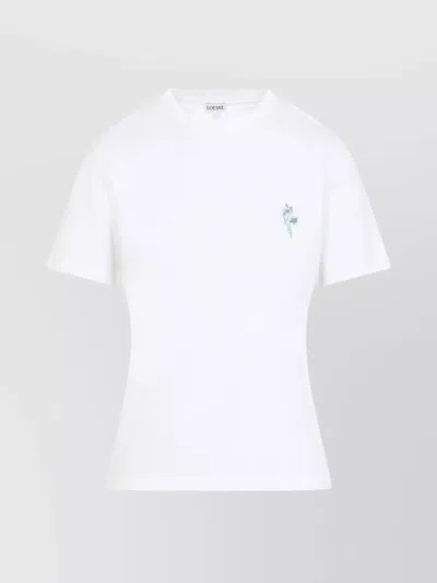 Loewe Casual Crew Neck Short Sleeve T-shirt In White