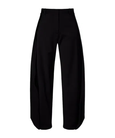 Loewe Twill Trousers Side Stripe Belt Loops In Black