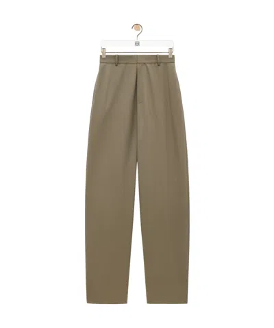 Loewe Casual Pants With Waist And Loop Straps In Brown