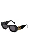 Loewe Beveled Oval Maxi Anagram Sunglasses For Woman In Black