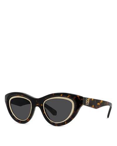 Loewe Cat Eye Sunglasses, 53mm In Black