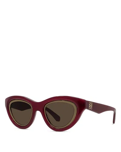 Loewe Cat Eye Sunglasses, 53mm In Red