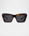Loewe Lunettes De Soleil Transparentes Beveled Cateye In Multi