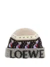 Loewe Cat-motif Logo Beanie In Neutral