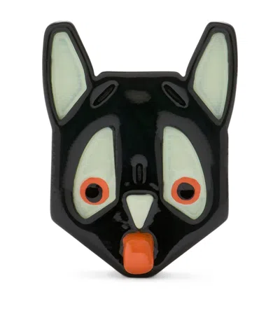 Loewe Cat Personalisation Bag Charm In Black