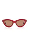 Loewe Cat-eye Acetate Sunglasses In Red