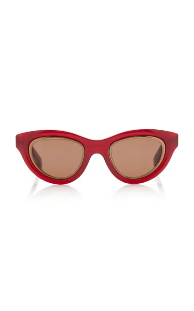 Loewe Cat-eye Acetate Sunglasses In Red