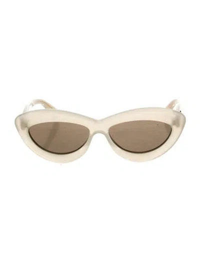 Pre-owned Loewe Cat-eye Mirrored Sunglasses In Neutral
